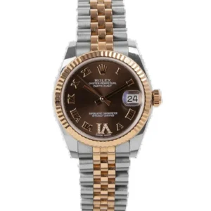 Rolex Datejust Brown and Roman Numeral Watch