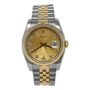 Rolex Datejust Gold Dial with Diamond Bezel Watch